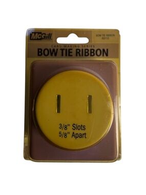 Vintage McGill Bow Tie Ribbon Craft Punch 93112 3/8 Slots Yellow